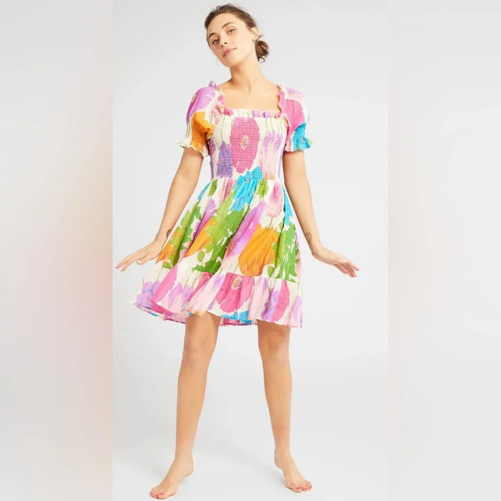Mille Kiki Mini Dress in Sedgwick Floral Size Large New - Picture 1 of 9